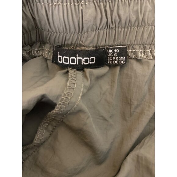Boohoo Womens Drawstring Cargo Pants With Ruched Details Size 6 - Picture 8 of 9